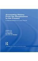 Accounting History from the Renaissance to the Present: A Remembrance of Luca Pacioli