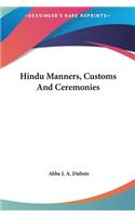 Hindu Manners, Customs And Ceremonies