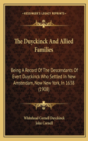 The Duyckinck And Allied Families