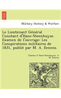 Lieutenant Ge&#769;ne&#769;ral Constant d'Hane-Steenhuyse. Examen de l'ouvrage