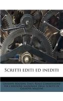 Scritti Editi Ed Inediti: (Italian)