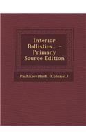 Interior Ballistics...