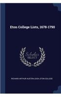 Eton College Lists, 1678-1790