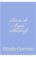 Rime di Argia Sbolenfi: (Italian)