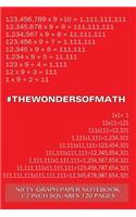 #WONDERSOFMATH Nifty Graph Paper Notebook 1/2 inch squares 120 pages: Notebook perfect for school Math with red cover, handy-sized 6"x 9", graph paper with 1/2 inch squares, perfect bound, ideal for graphs, math sums, 