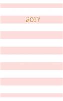 2017 Journal Blush Pink White Stripes: (Notebook, Diary, Blank Book)