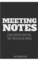 Meeting Notes - from another meeting that should be an email: a5 notebook, dotted, dot grid 120 pages