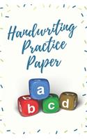 Handwriting Practice Paper ABC Kids A B C Alphabet with Lined for K-3 Students