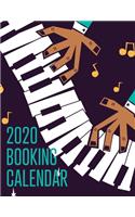 2020 Booking Calendar: A 2020 gig planner appointment book for musicians with a purple jazz piano player cover