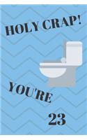 Holy Crap! You're 23: Funny 23rd Birthday Gift Crap Pun Journal / Notebook / Diary (6 x 9 - 110 Blank Lined Pages)