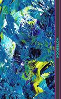 Notebook: College Ruled Lined Notebook Journal - Blue Yellow Splash - 100 Pages - Large (8.5 x 11 inches)