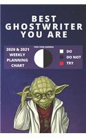 2020 & 2021 Two-Year Weekly Planner For Ghostwriter Gift - Funny Yoda Quote Appointment Book - Two Year Agenda Notebook: Star Wars Fan Daily Logbook - Month Calendar: 2 Years of Monthly Plans - Personal Day Log For Writing Career Goal Setting