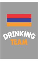 Drinking Team Notebook: Lined Journal, 120 Pages, 6 x 9, Armenia Flag Beer Olympics Gift Journal Matte Finish