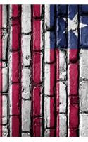Liberia, Africa National Flag on a Brick Wall Journal