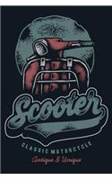 Scooter: Vintage 60's Mod Vespa Motorbike Biker Daily Writing Notebook Journal