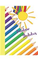 Rainbow Sketches: Sunburst Personalized Artist Blank Sketch Book