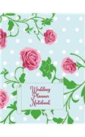 Wedding Planner Notebook: Gender Neutral Ultimate Planning Helper - Checklists, Aide Memoir, Monthly, Weekly Reminders - Mauve Flowers Cover - Countdown Prompts