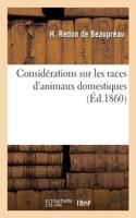 Considérations Sur Les Races d'Animaux Domestiques