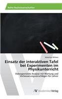 Einsatz der interaktiven Tafel bei Experimenten im Physikunterricht