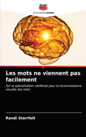 Les mots ne viennent pas facilement