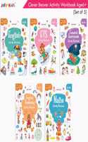 Jolly Kids Clever Beaver Early Learning Activities Workbooks Ages 6+| Set of 5 | English-Maths-EVS-Good Habit-Logical Reasoning