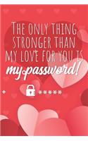 only thing stronger than my love for you is my password!