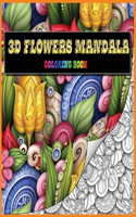3D Flowers Mandala Coloring Book