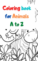 Coloring book for Animals A to Z