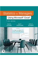 Mylab Statistics with Pearson Etext -- Access Card -- For Statistics for Managers Using Microsoft Excel (18-Weeks)