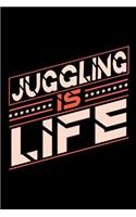 Juggling is Life: Blank Sketch Paper Notebook with frame for People who love their Sports and Hobbies