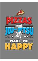 Pizza And Jiu-Jitsu Make Me Happy: With a matte, full-color soft cover this Cornell lined notebook is the ideal size (6x9in) 54 pages to write in. It makes an excellent gift too