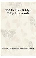 100 Rubber Bridge Tally Scorecards