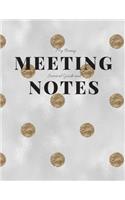 My Boring Meeting Survival Guide and Notes: 8.5x11 Meeting Notebook and Puzzle Book