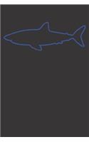 Notebook: Shark Marine Biologist Animal Vintage Gift Dot Grid 6x9 120 Pages Journal