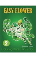 Easy Flower Coloring Book for Seniors