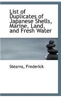 List of Duplicates of Japanese Shells, Marine, Land, and Fresh Water