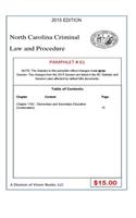 North Carolina Criminal Law and Procedure-Pamphlet 61