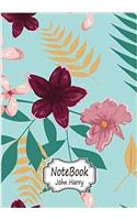 Notebook Flower Design: Notebook Journal Diary, 110 Lined Pages, 7 X 10