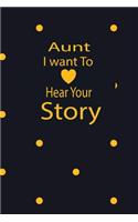 aunt I want to hear your story: A guided journal to tell me your memories, keepsake questions.This is a great gift to mom, grandma, nana, aunt and auntie from family members, grand
