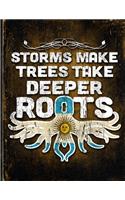 Storms Make Trees Take Deeper Roots: Argentina Flag Customized Personalized Gift for Argentinian Coworker Friend Planner Daily Weekly Monthly Undated Calendar Organizer Journal