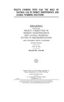 What's cooking with gas: the role of natural gas in energy independence and global warming solutions