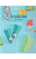 2020 Calendar Planner - Weekly / Monthly: Fresh Tropical Beaches &#3642;Blue Cover (1 Year) Personal & Business Organizer, Schedule, Agenda, Academic, Book Gifts For Women Men Teens Kids(3 Tropical Beaches Calendar)