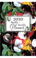 2020 Weekly Monthly Planner: Pretty Colorful Cotton Floral Cover: Daily Agenda: Weekly Organizer: Appointments, Reminders, Notes & Goals