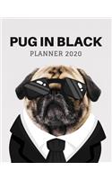 Pug in Black Planner 2020