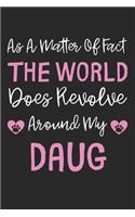 As A Matter Of Fact The World Does Revolve Around My Daug: Lined Journal, 120 Pages, 6 x 9, Daug Dog Gift Idea, Black Matte Finish (As A Matter Of Fact The World Does Revolve Around My Daug Journal)