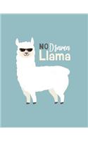 No drema llama: No drema llama on green cover and Dot Graph Line Sketch pages, Extra large (8.5 x 11) inches, 110 pages, White paper, Sketch, Draw and Paint