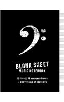 Blank Sheet Music Notebook