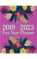 2019 - 2023 Five Year Planner: Monthly Schedule Organizer with 60 Months Calendar(2 5 Year Calendar/5 Year Diary/8.5 X 11)
