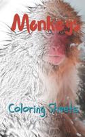 Monkey Coloring Sheets: 30 Monkey Drawings, Coloring Sheets Adults Relaxation, Coloring Book for Kids, for Girls, Volume 11