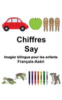 Français-Azéri Chiffres/Say Imagier bilingue pour les enfants: (Freebilingualbooks.com)